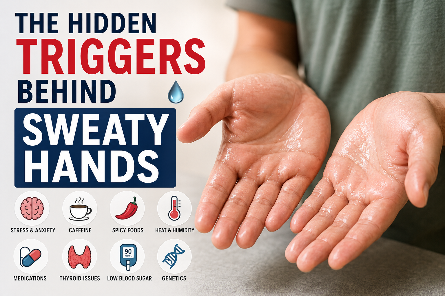 sweaty hands causes and triggers