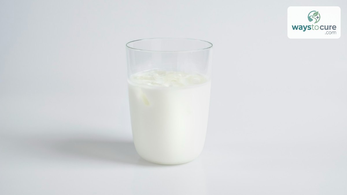 A glass of milk, a common source of dietary calcium